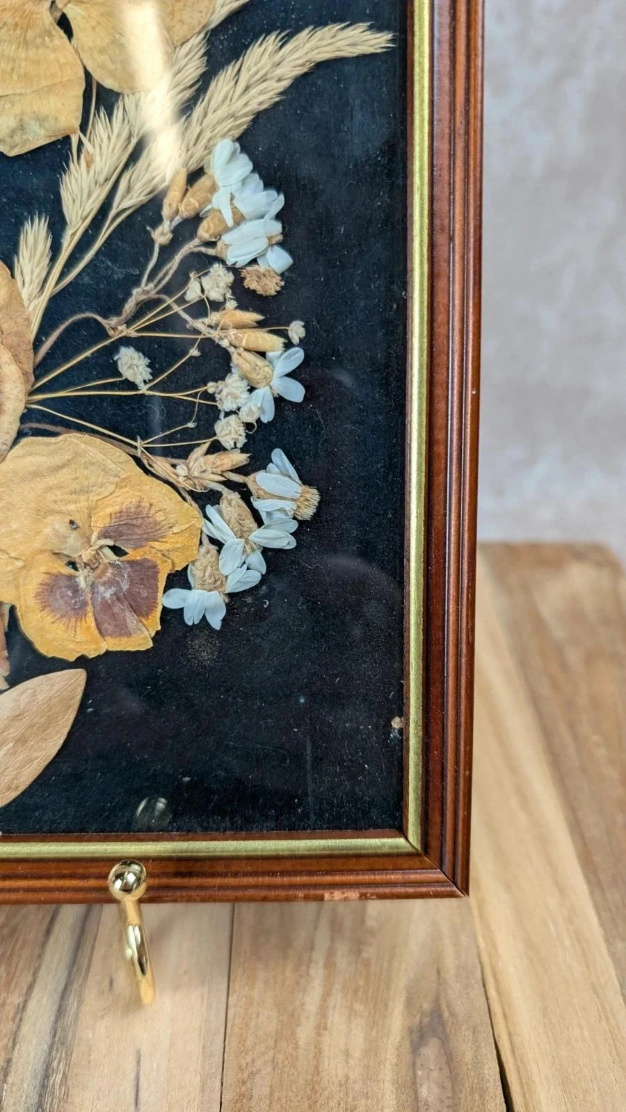 Marco vintage de flores secas bajo vidrio – photo 5